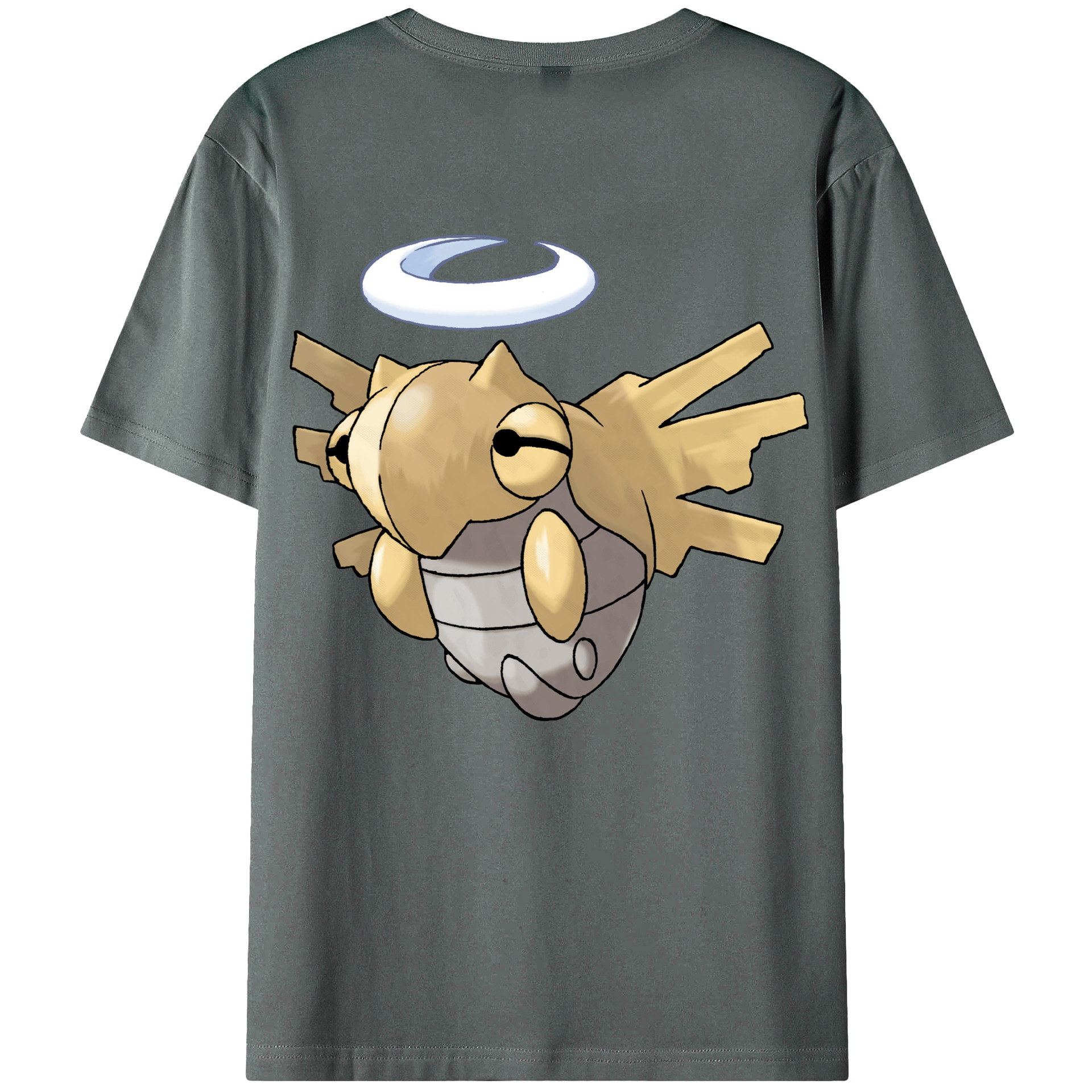 （画像用） ポケットモンスター Pokémon 綿100％ メンズ半袖Tシャツ（バックプリント） 通気性